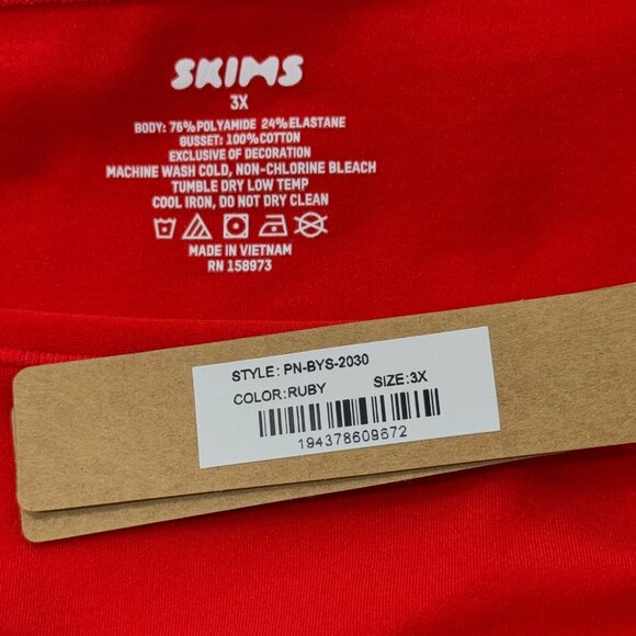 SKIMS Fits Everybody Boy Short Ruby 3X - Picture 7 of 8